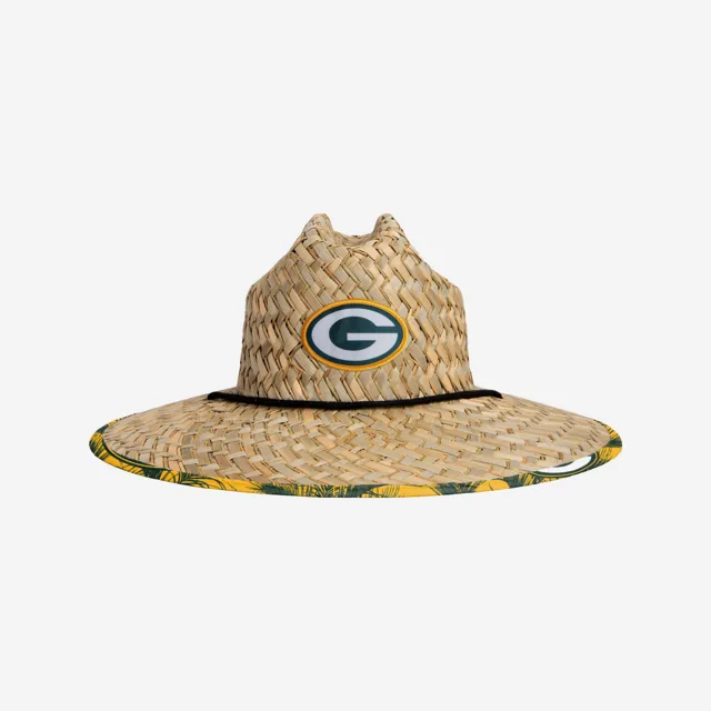 Chapeau de Paille Floral Green Bay Packers