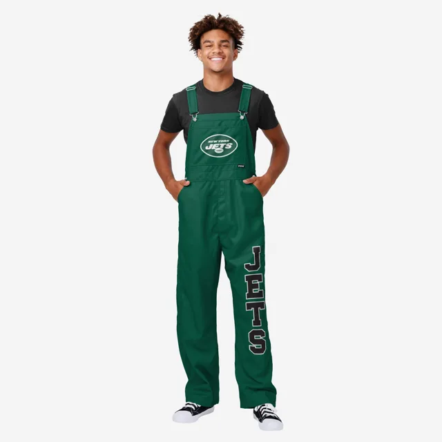 New York Jets Salopette à bretelles solide pour hommes