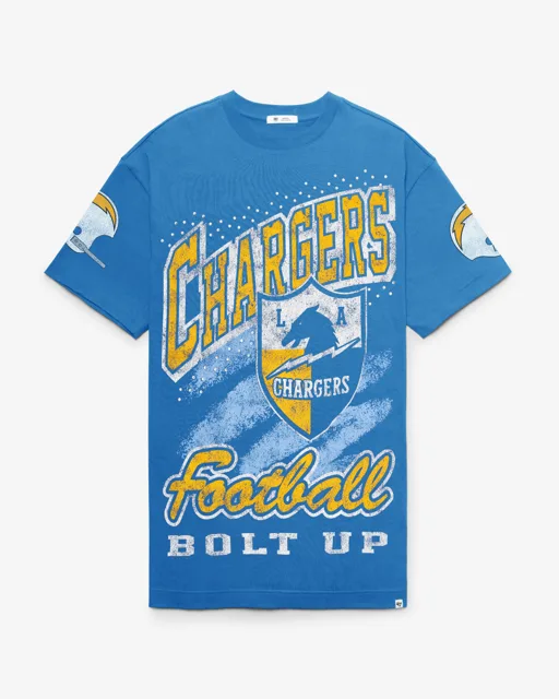 Los Angeles Chargers ROBE T-SHIRT HISTORIQUE GEMSTONE SWASH '47 FEMME