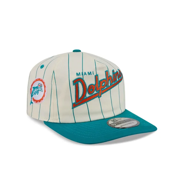 Miami Dolphins Casquette Snapback 19TWENTY à fines rayures blanches chromées