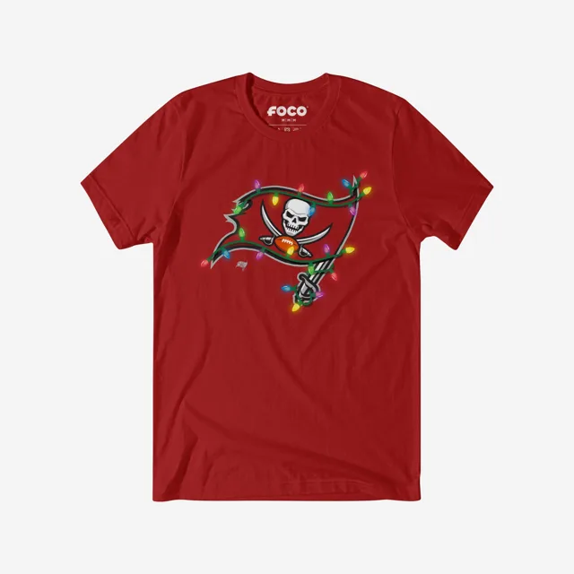 Tampa Bay Buccaneers T-shirt avec logo principal Holiday Lights