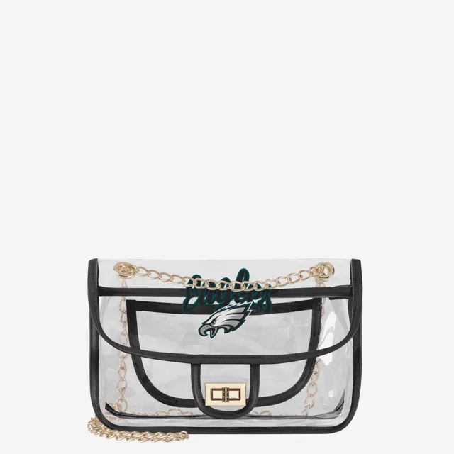 Philadelphia Eagles Sac à bandoulière transparent avec chaîne