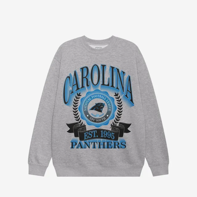 Carolina Panthers Sweat-shirt à col rond avec écusson de bannière