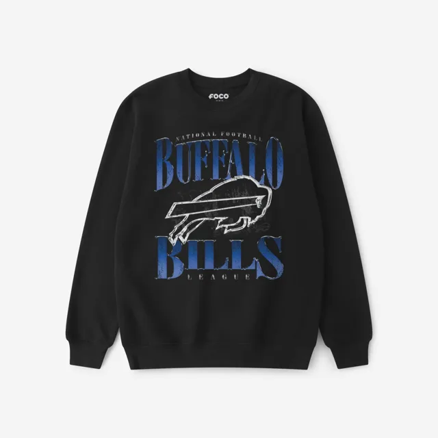 Buffalo Bills Sweat-shirt à col rond chromé Stack