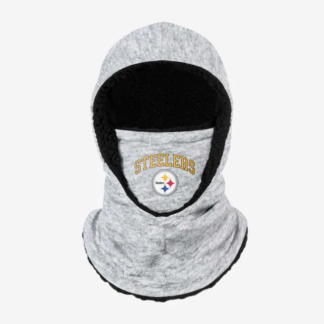 Pittsburgh Steelers Snood à capuche gris chiné avec grand logo