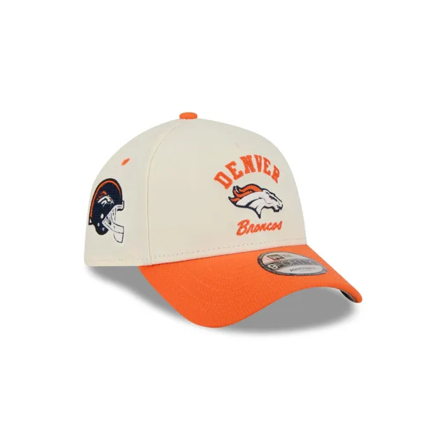 Denver Broncos Casquette Snapback 9FORTY A-Frame arquée blanc chromé