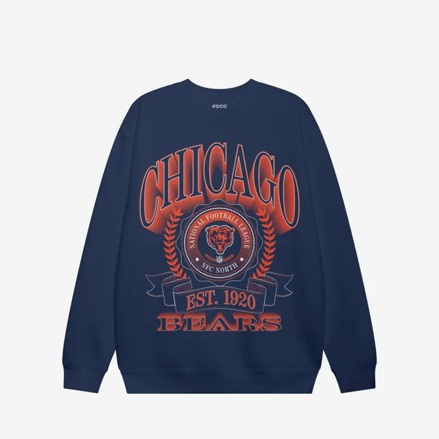 Chicago Bears Sweat-shirt à col rond avec écusson de bannière