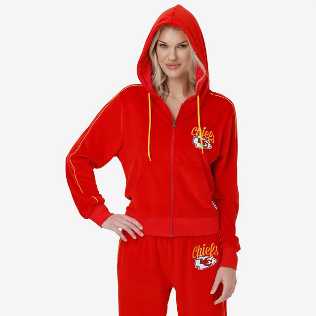 Kansas City Chiefs Haut zippé en velours pour femme