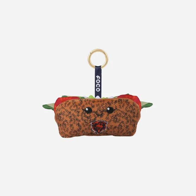 Chicago Bears Porte-clés à breloques pour sac de nourriture en peluche