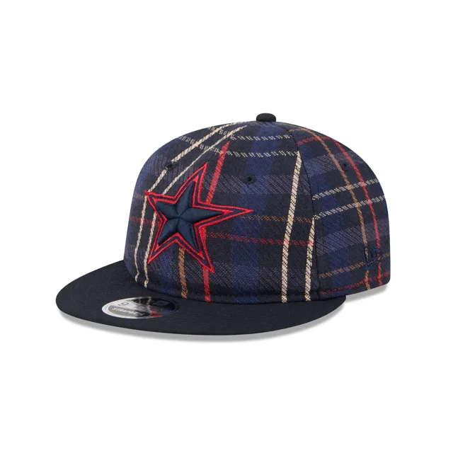Dallas Cowboys Grunge Plaid Retro Crown 9FIFTY Chapeau réglable