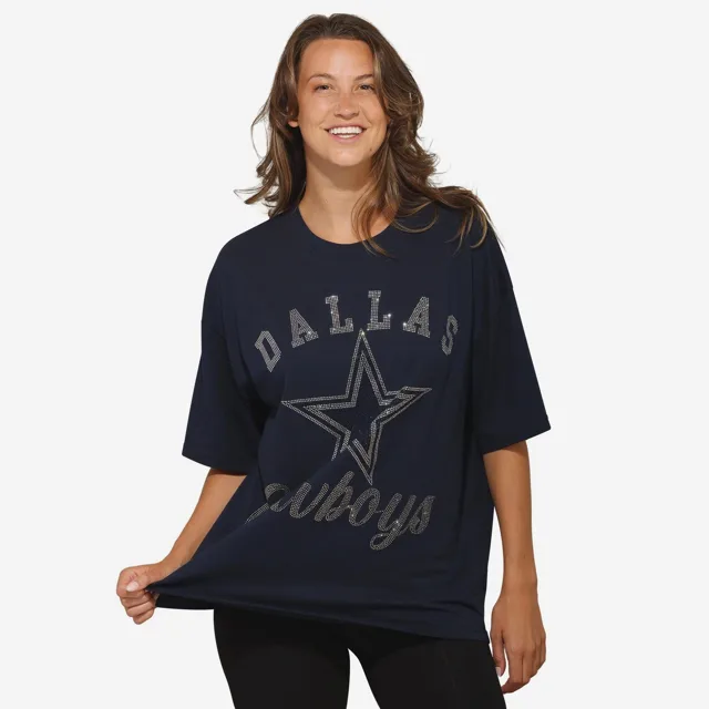 Dallas Cowboys T-shirt surdimensionné avec logo strass pour femme