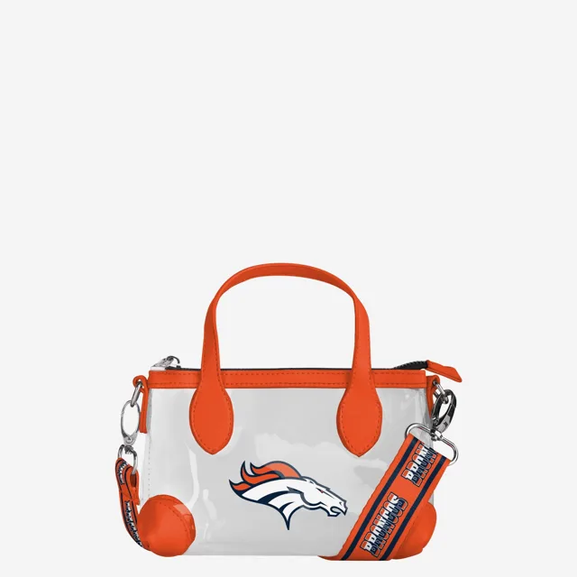 Denver Broncos Mini sac à main à bandoulière transparent avec grand logo