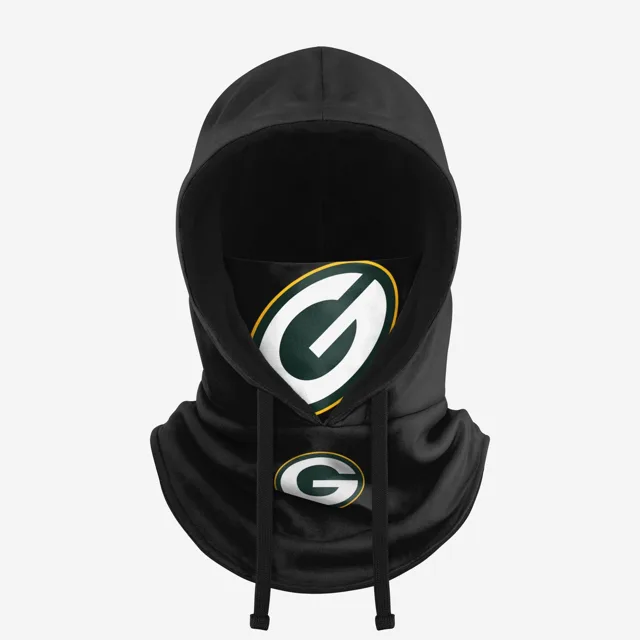 Green Bay Packers Guêtre à capuche noire avec cordon de serrage