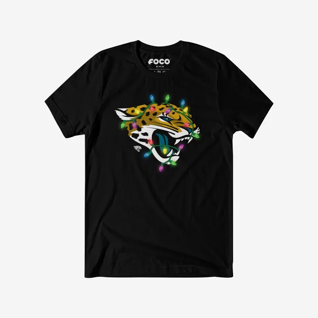 Jacksonville Jaguars T-shirt avec logo principal Holiday Lights