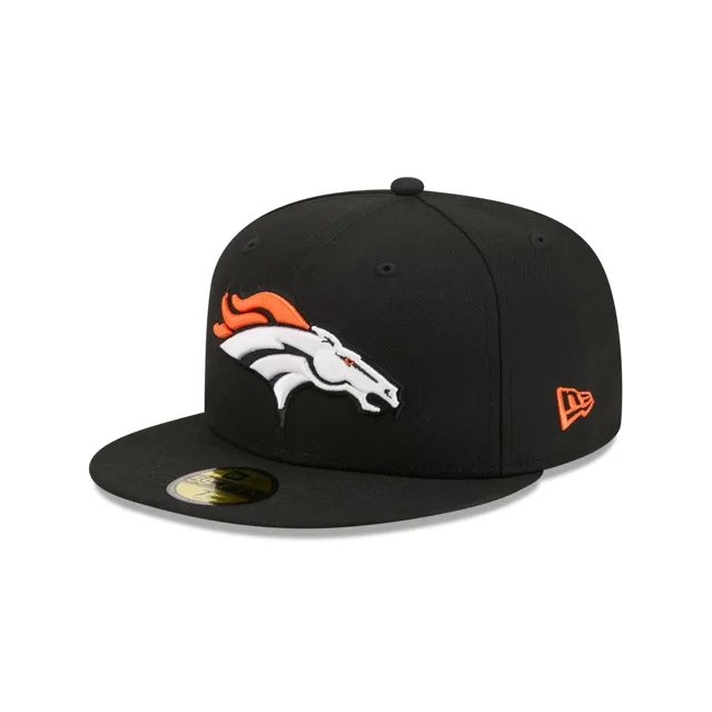 Denver Broncos Casquette ajustée noire basique 59FIFTY