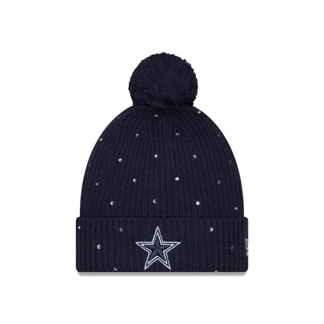 Dallas Cowboys Bonnet en tricot à pompon strass pour femme