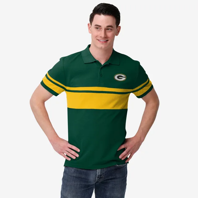 Polo à rayures en coton Green Bay Packers