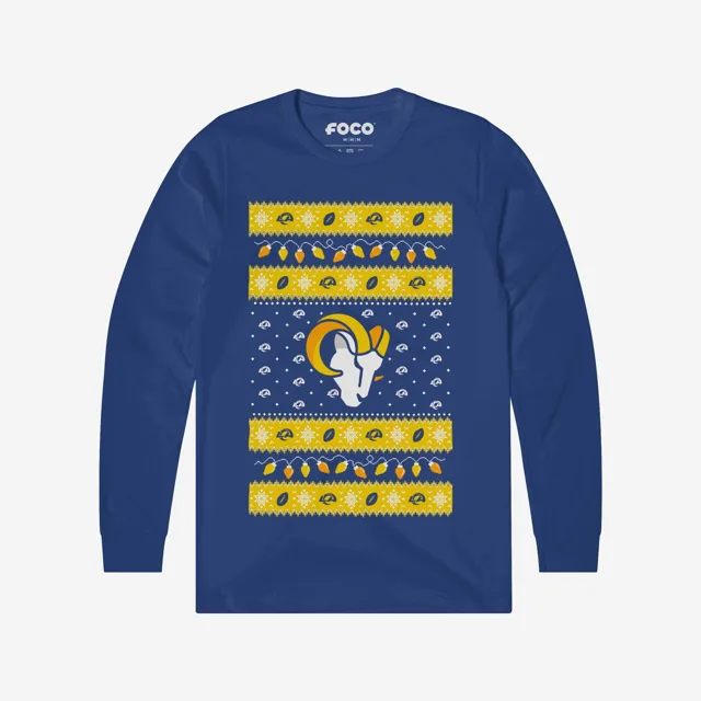 Los Angeles Rams Pull à manches longues Holiday Lights