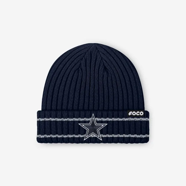 Bonnet côtelé avec logo principal Dallas Cowboys
