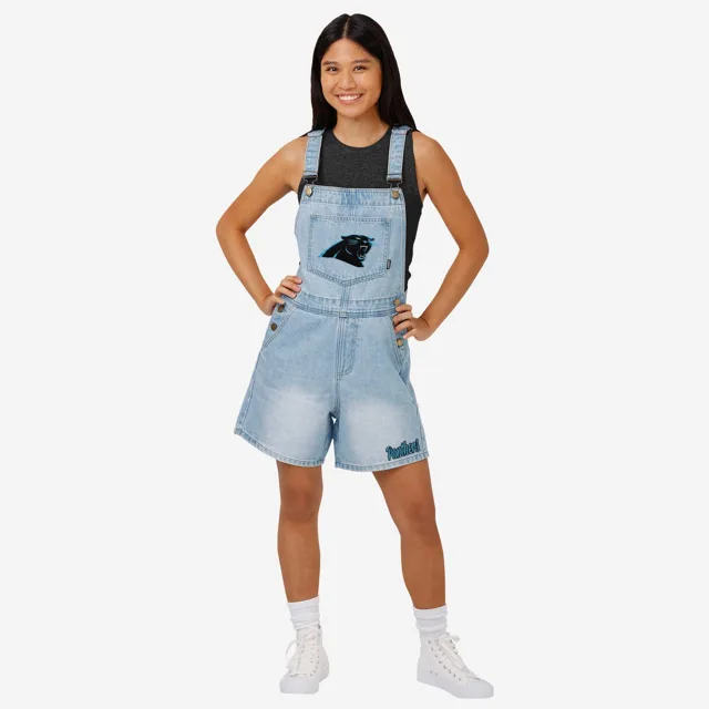 Carolina Panthers Salopette à bretelles en jean avec grand logo pour femme