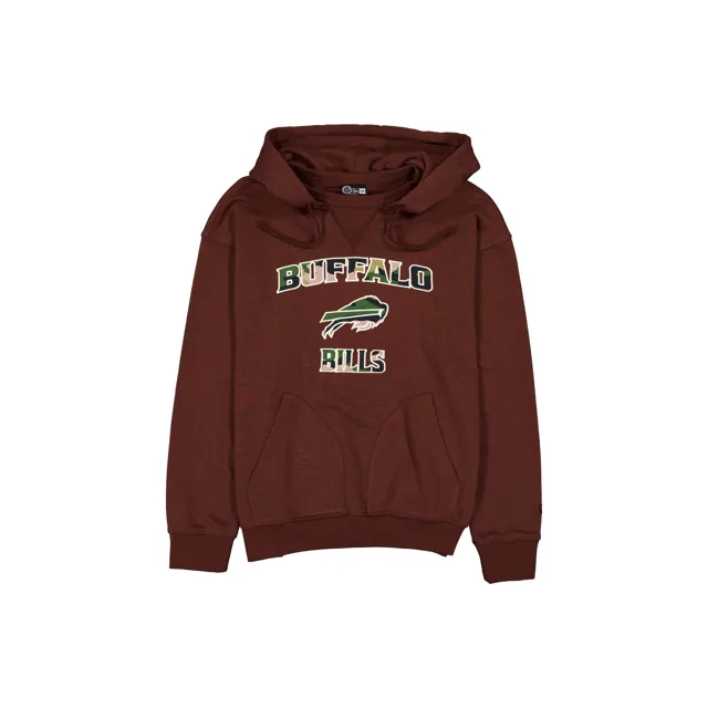 Buffalo Bills Sweat à capuche marron avec logo camouflage