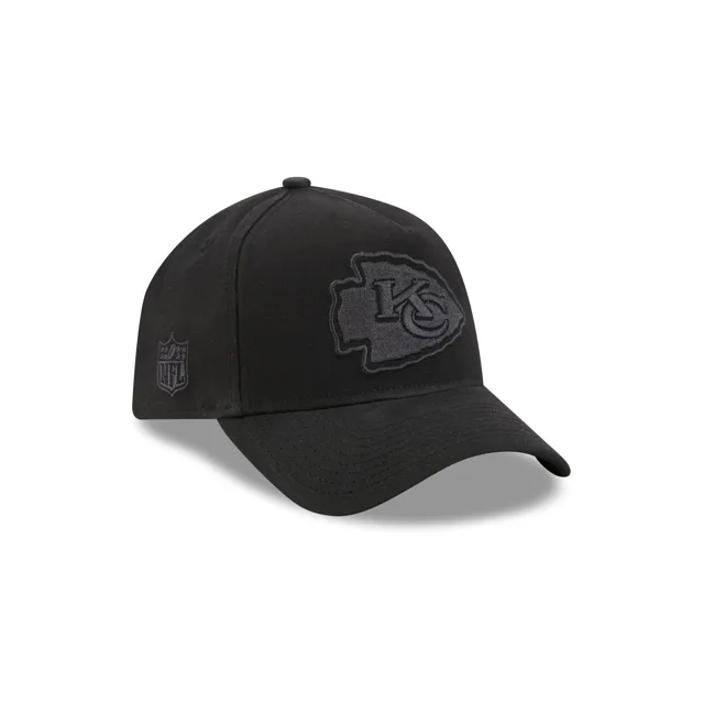 Kansas City Chiefs Chapeau ajusté en toile cirée noire 59FORTY A-Frame