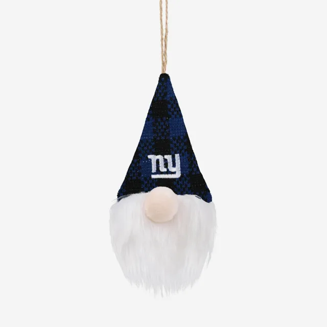 New York Giants Chapeau à carreaux en peluche Gnome Ornement