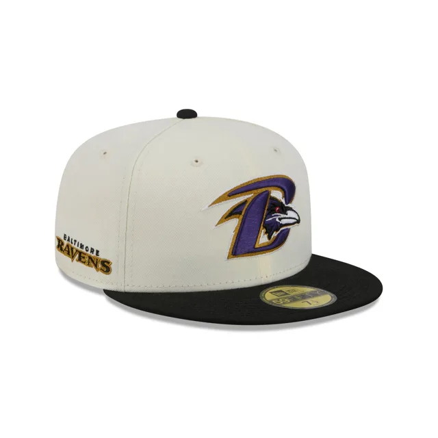 Baltimore Ravens Deceptor Chrome Blanc 59FIFTY Casquette ajustée