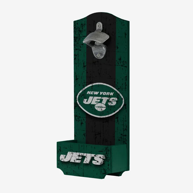 New York Jets Panneau ouvre-bouteille en bois