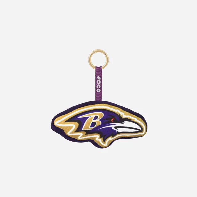 Baltimore Ravens Porte-clés avec logo de l'équipe en peluche
