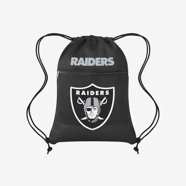 Las Vegas Raiders Sac à dos avec cordon de serrage et poche en filet