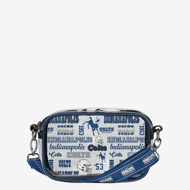 Indianapolis Colts Répéter Sac à bandoulière transparent à imprimé rétro