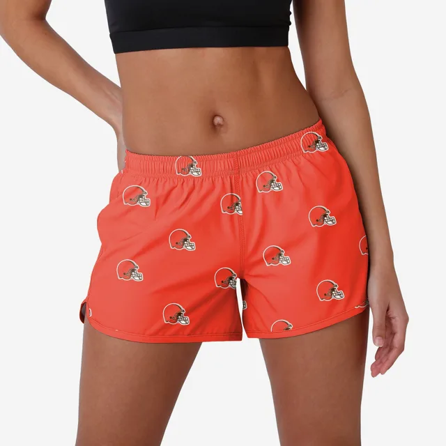 Cleveland Browns Mini short de course imprimé pour femme
