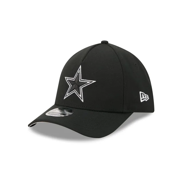 Dallas Cowboys Chapeau extensible en poly noir et blanc 39THIRTY M-Crown A-Frame
