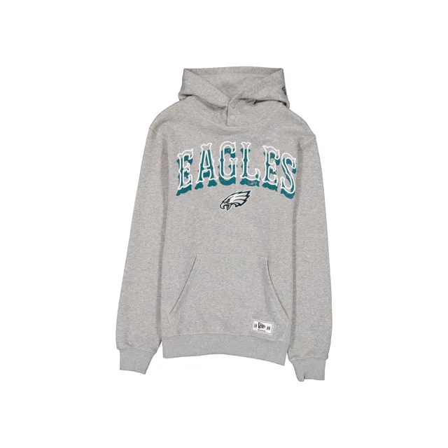 Philadelphia Eagles Sweat à capuche universitaire gris chiné