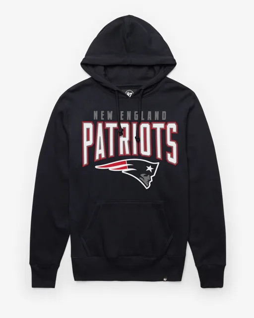 New England Patriots ÉLÉMENTS DE L'ÉQUIPE ARCH '47 HEADLINE HOOD