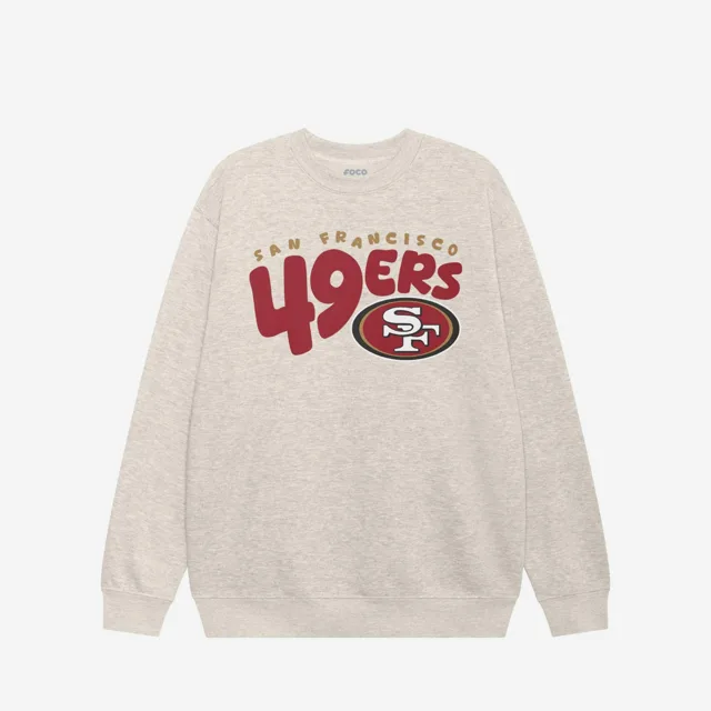 Sweat-shirt à col rond bulle San Francisco 49ers