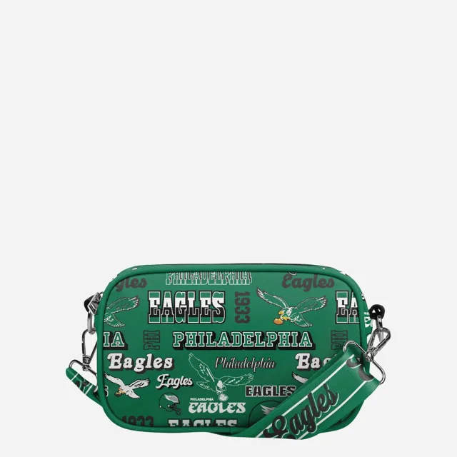 Philadelphia Eagles Sac à bandoulière en nylon imprimé rétro Kelly Green Repeat