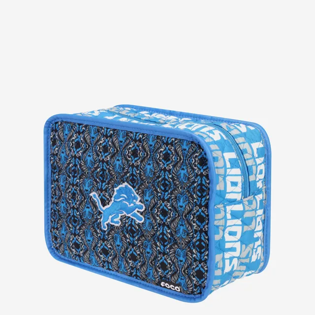 Trousse à maquillage imprimée matelassée Detroit Lions