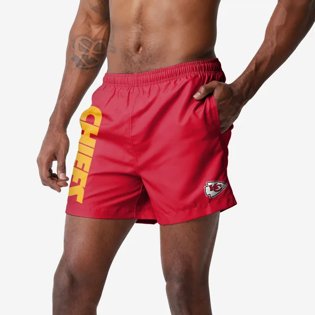 Kansas City Chiefs Maillot de bain uni Wordmark 5,5"