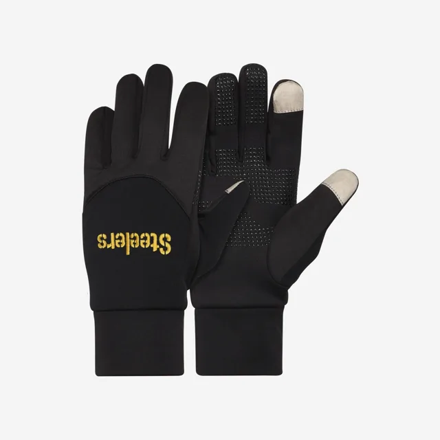 Gants de textos en néoprène avec mot-symbole Pittsburgh Steelers