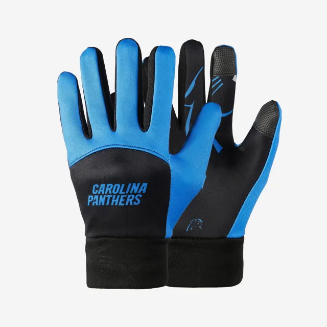 Carolina Panthers Gants de textos avec logo sur la paume