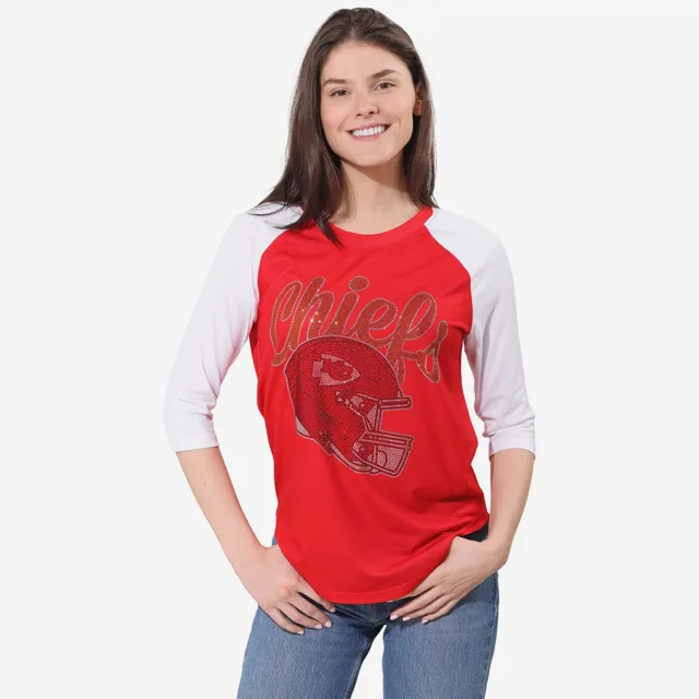 Kansas City Chiefs T-shirt raglan strass