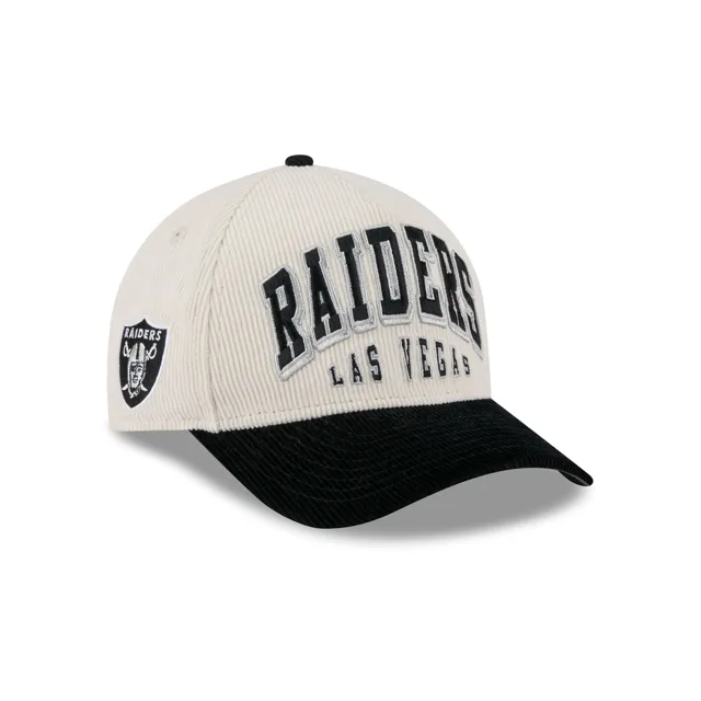 Las Vegas Raiders Chapeau Snapback en velours côtelé empilé 9FORTY M-Crown A-Frame