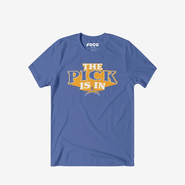 Le choix Los Angeles Chargers est en t-shirt