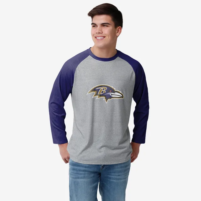 Baltimore Ravens T-shirt raglan gris à grand logo