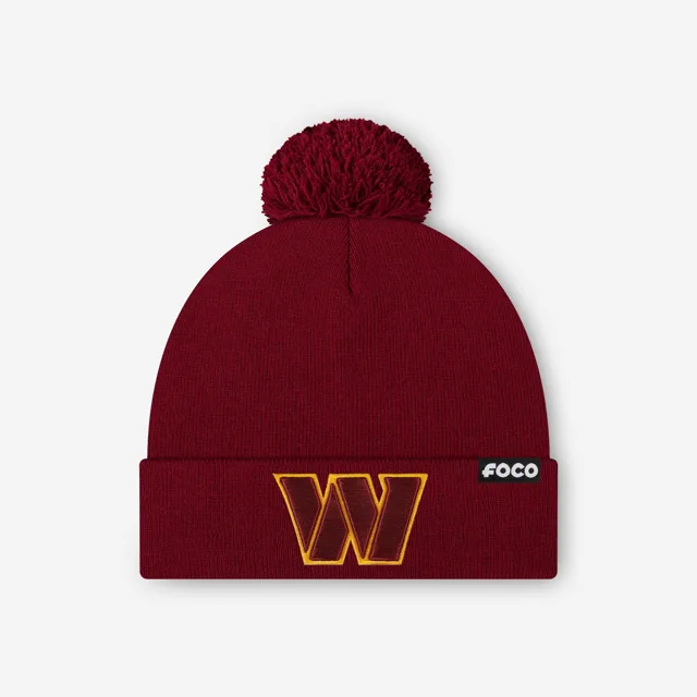 Bonnet à pompon avec logo principal Washington Commanders Basic