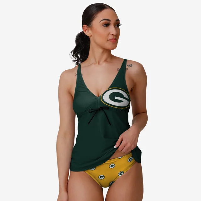 Green Bay Packers Tankini uni d'été pour femmes