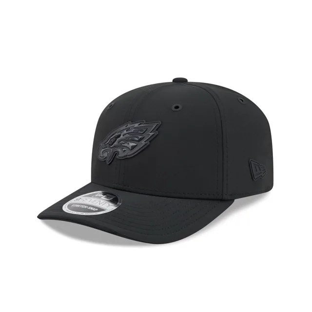 Philadelphia Eagles 2026 Sideline Noir 9SEVENTY Chapeau extensible à bouton-pression