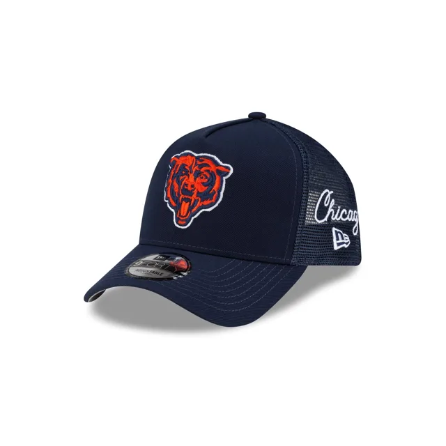 Chicago Bears Casquette de camionneur à cadre en A avec script latéral 9FORTY